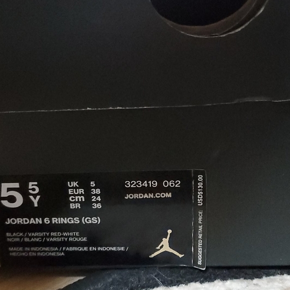 jordan 6 rings black red - Picture 5 of 5